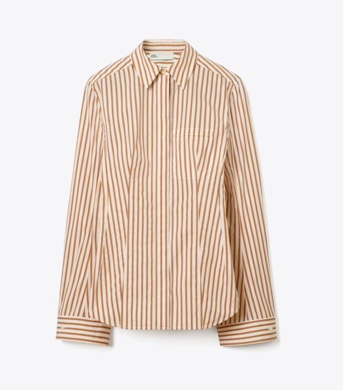Camicia in cotone con maniche a campana
