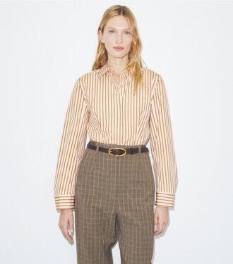 Camicia in cotone con maniche a campana