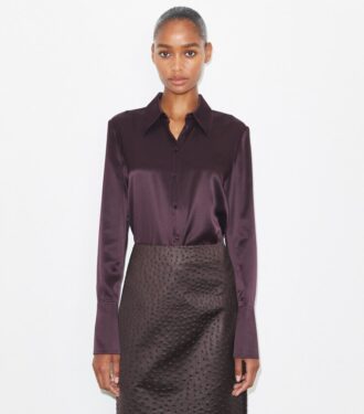 Camicia in seta con risvolto