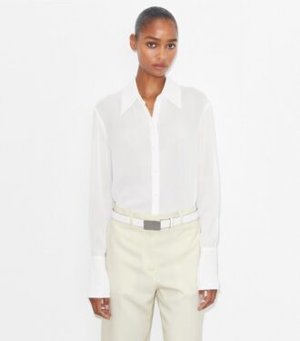Camicia in viscosa con polsini