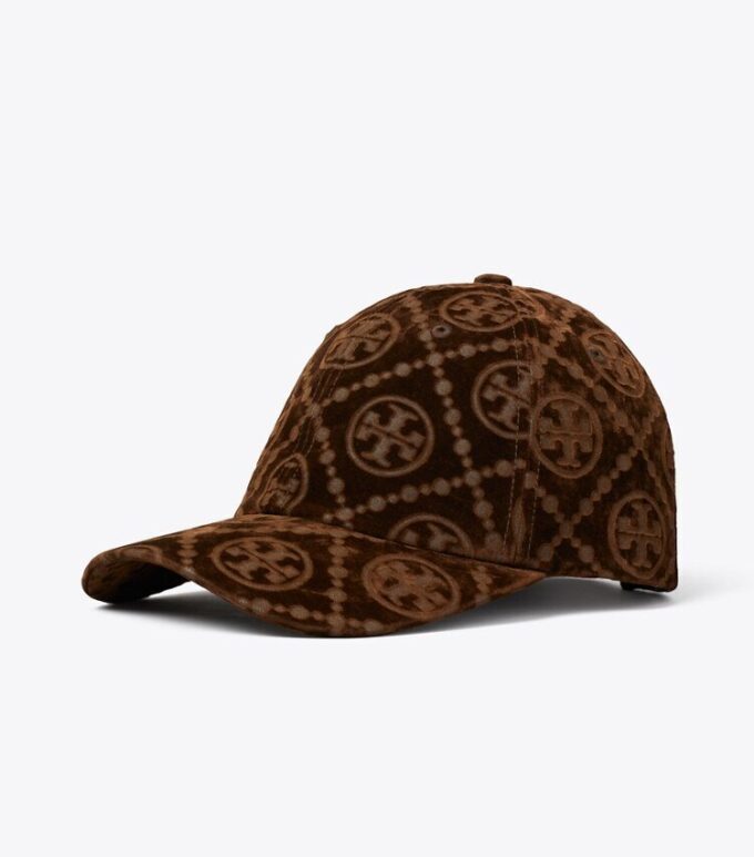 Cappellino da baseball in velluto con T Monogram Cappellino da baseball in velluto con T Monogram
