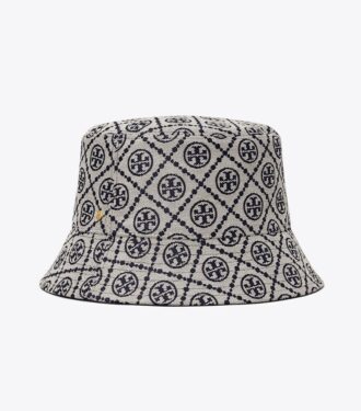 Cappello a secchiello con visiera corta e monogramma T Monogram