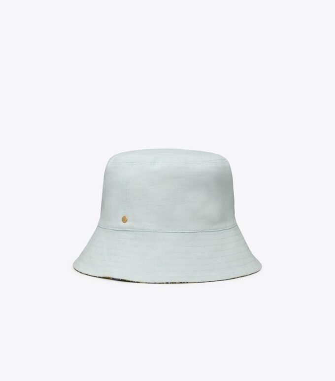 Cappello a secchiello reversibile con tesa corta e trama a canestro Cappello a secchiello reversibile con tesa corta e trama a canestro
