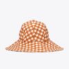 Cappello a secchiello reversibile in cotone a quadretti Cappello a secchiello reversibile in cotone a quadretti