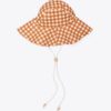 Cappello a secchiello reversibile in cotone a quadretti Cappello a secchiello reversibile in cotone a quadretti