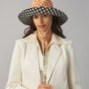Cappello a secchiello reversibile in cotone a quadretti Cappello a secchiello reversibile in cotone a quadretti