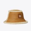 Cappello a secchiello reversibile in shearling