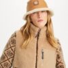 Cappello a secchiello reversibile in shearling