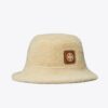 Cappello a secchiello reversibile in shearling