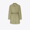 Cappotto in twill con cintura Cappotto in twill con cintura