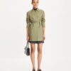 Cappotto in twill con cintura Cappotto in twill con cintura