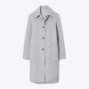 Cappotto reversibile in lana jacquard con T Monogram