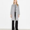 Cappotto reversibile in lana jacquard con T Monogram