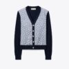 Cardigan con davanti in seta