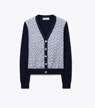 Cardigan con davanti in seta