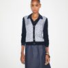 Cardigan con davanti in seta