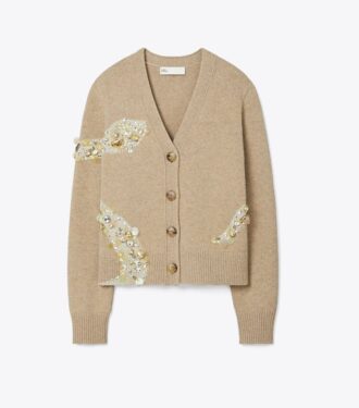 Cardigan con serpente decorato