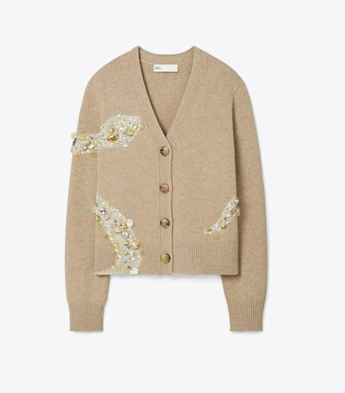 Cardigan con serpente decorato