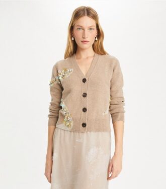 Cardigan con serpente decorato