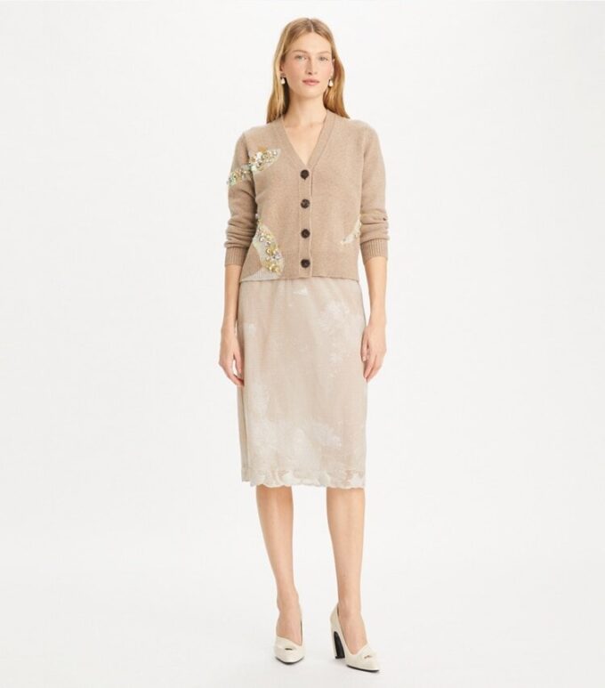 Cardigan con serpente decorato