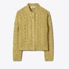 Cardigan girocollo melange