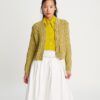 Cardigan girocollo melange