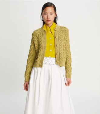 Cardigan girocollo melange