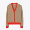 Cardigan in cashmere color block