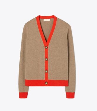Cardigan in cashmere color block