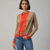 Cardigan in cashmere color block