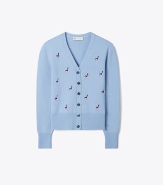 Cardigan in cashmere con ricamo Birdie