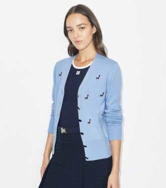 Cardigan in cashmere con ricamo Birdie