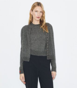 Cardigan in cashmere e seta