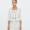 Cardigan in cotone con logo in pizzo