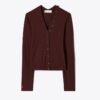 Cardigan in lana con scollo a V