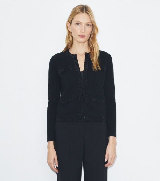 Cardigan in lana decorato Kendra