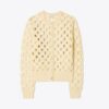 Cardigan in lana guipure