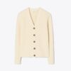 Cardigan in lana merino a coste