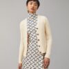 Cardigan in lana merino a coste