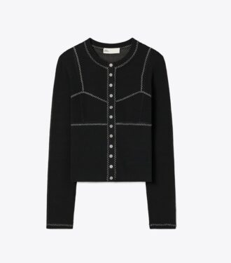 Cardigan in maglia di cotone e nylon