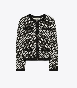 Cardigan Kendra con jacquard floreale