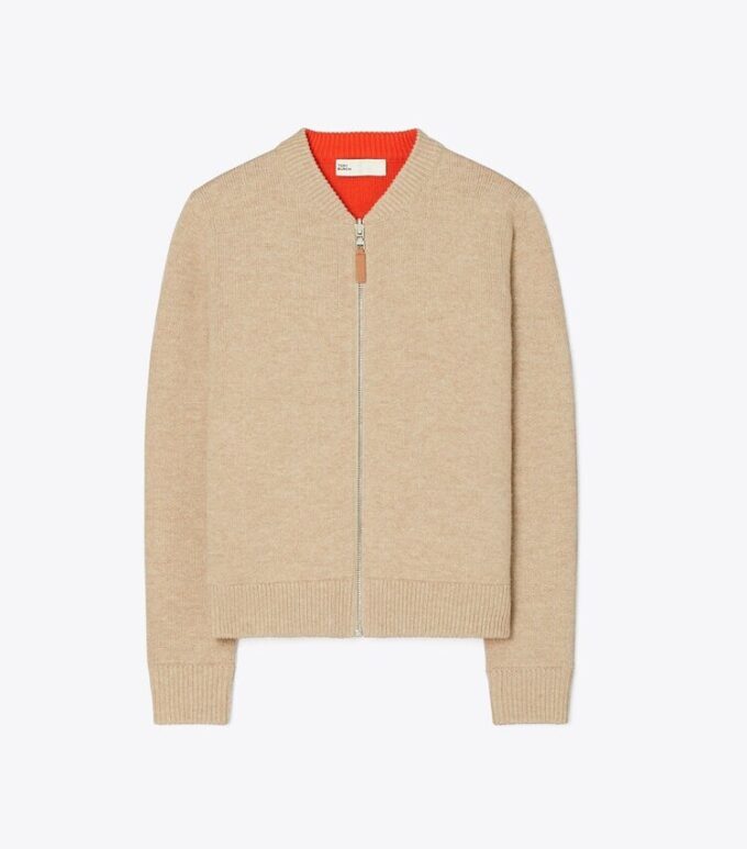 Cardigan reversibile con zip frontale Cardigan reversibile con zip frontale