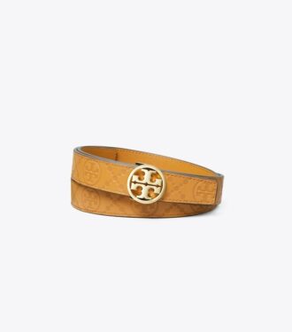 Cintura in pelle Miller T Monogram da 2,5 cm