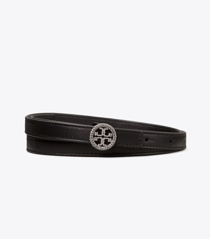 Cintura sottile con logo decorato