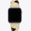 Cinturino intrecciato per Apple Watch®, pelle color crema/nera, 38 mm – 40 mm Cinturino intrecciato per Apple Watch®, pelle color crema/nera, 38 mm – 40 mm
