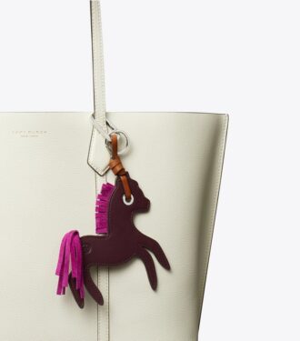 Ciondolo per borsa in pelle a forma di cavallo