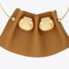 Collana con collare in pelle scanalata Collana con collare in pelle scanalata