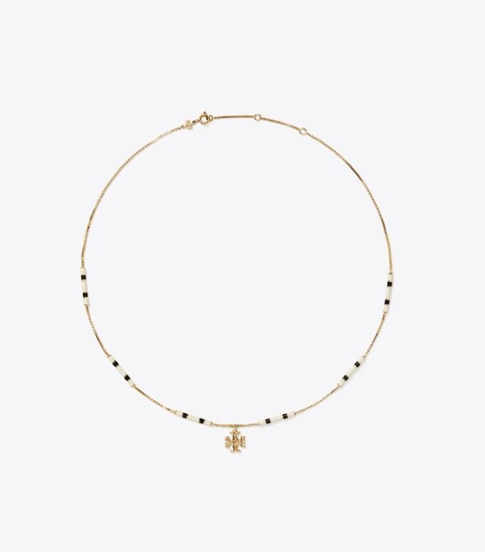 Collana con pendente a barra smaltato Kira