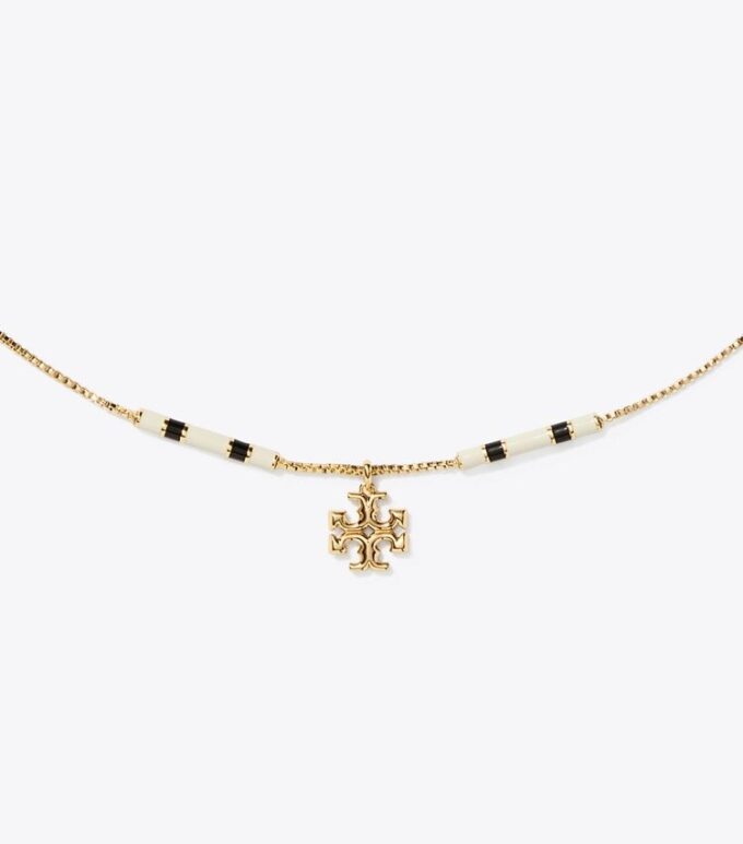 Collana con pendente a barra smaltato Kira