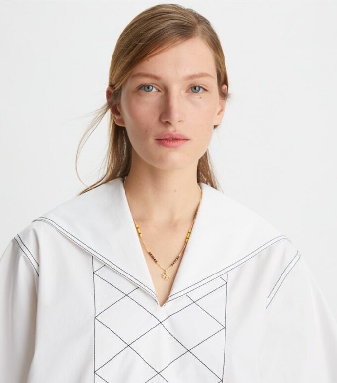 Collana con pendente a barra smaltato Kira